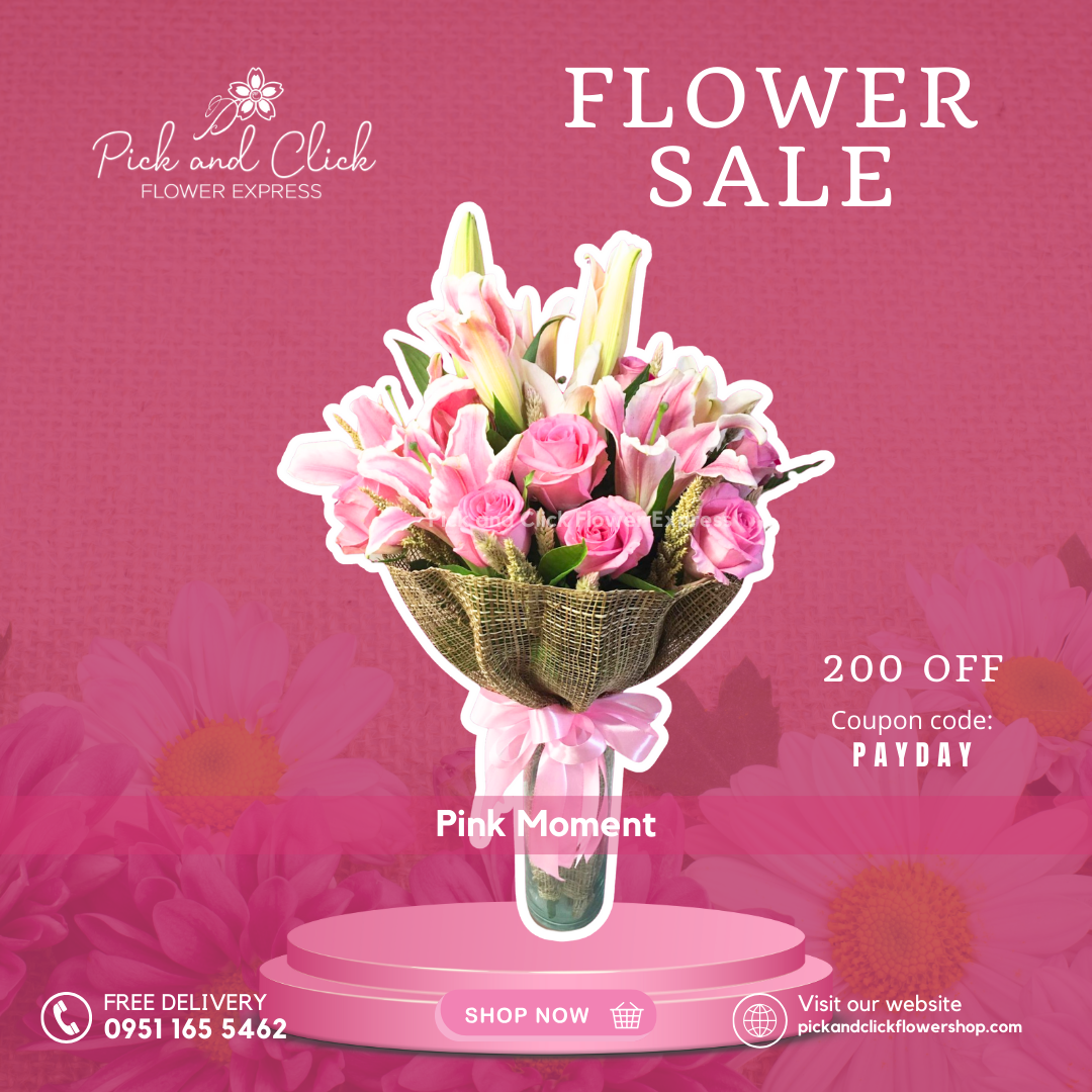 Pink Stargazer and Pink Rose