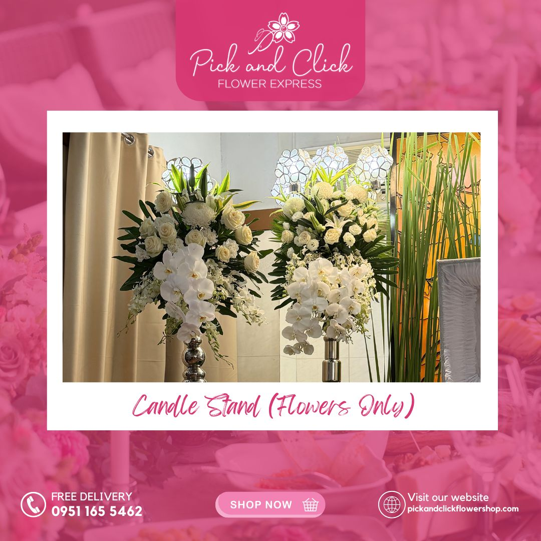 Premium Set Arrangement featuring coordinated sympathy flowers including standing sprays and floral tributes, a complete and elegant funeral flower set designed for memorial services and respectful tributes in the Philippines