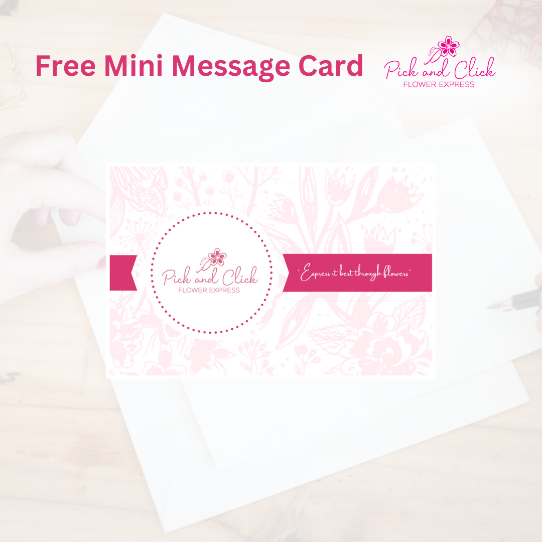 Mini Message Card Mini Card (put your message on notes) – Pick and Click Flower Shop Express