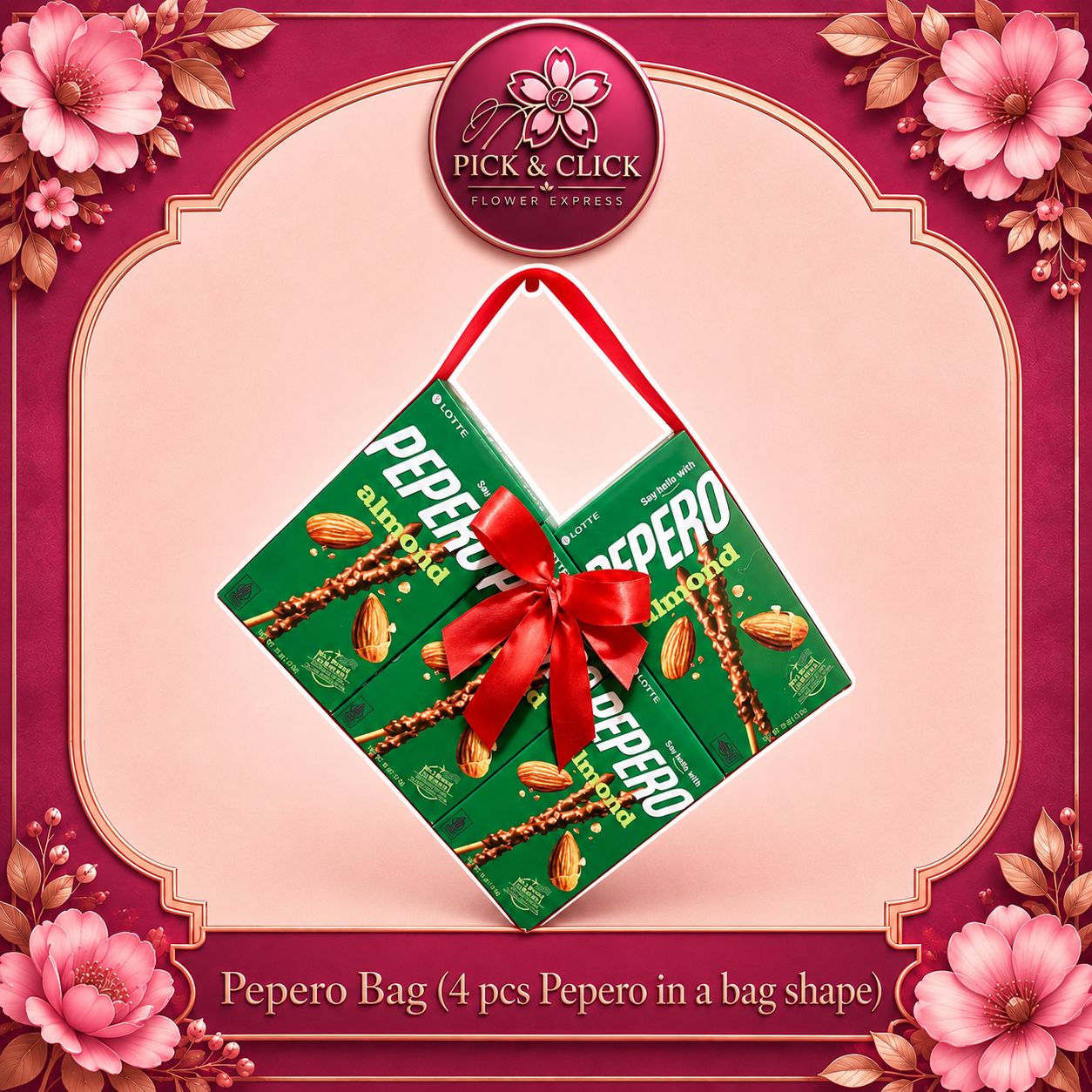 Pepero Bag Chocolate add-on gift from Pick and Click Flower Express, perfect with flower bouquets, birthday gifts, anniversaries, romantic surprises, and flower delivery in Metro Manila, Philippines.