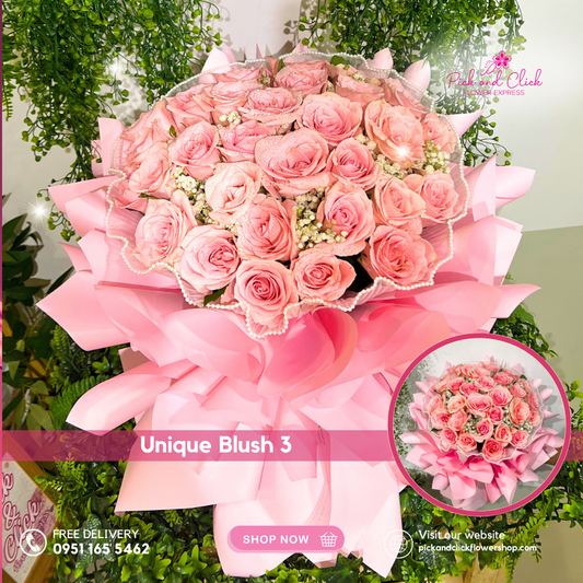 Round Arrangement Imported China Pink Rose